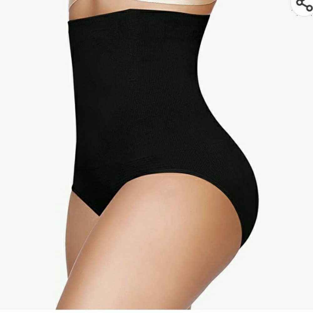 Womens black sz xl High waisted tummy control shapewear Panties new